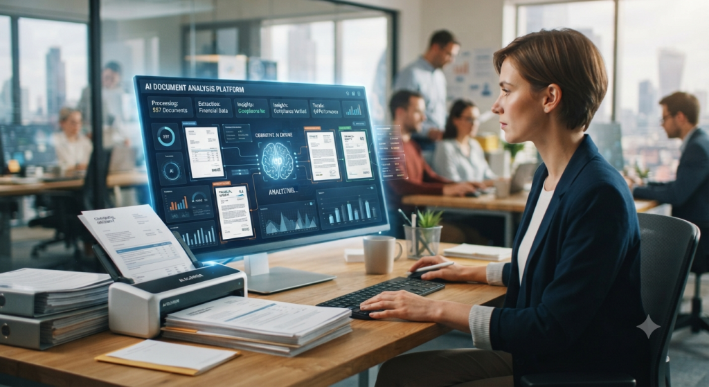 Artificial intelligence analyzing business documents automatically