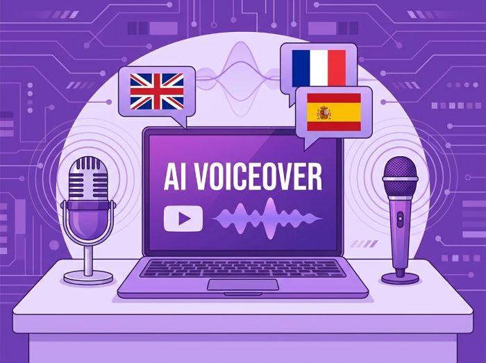 AI voiceover production for YouTube video