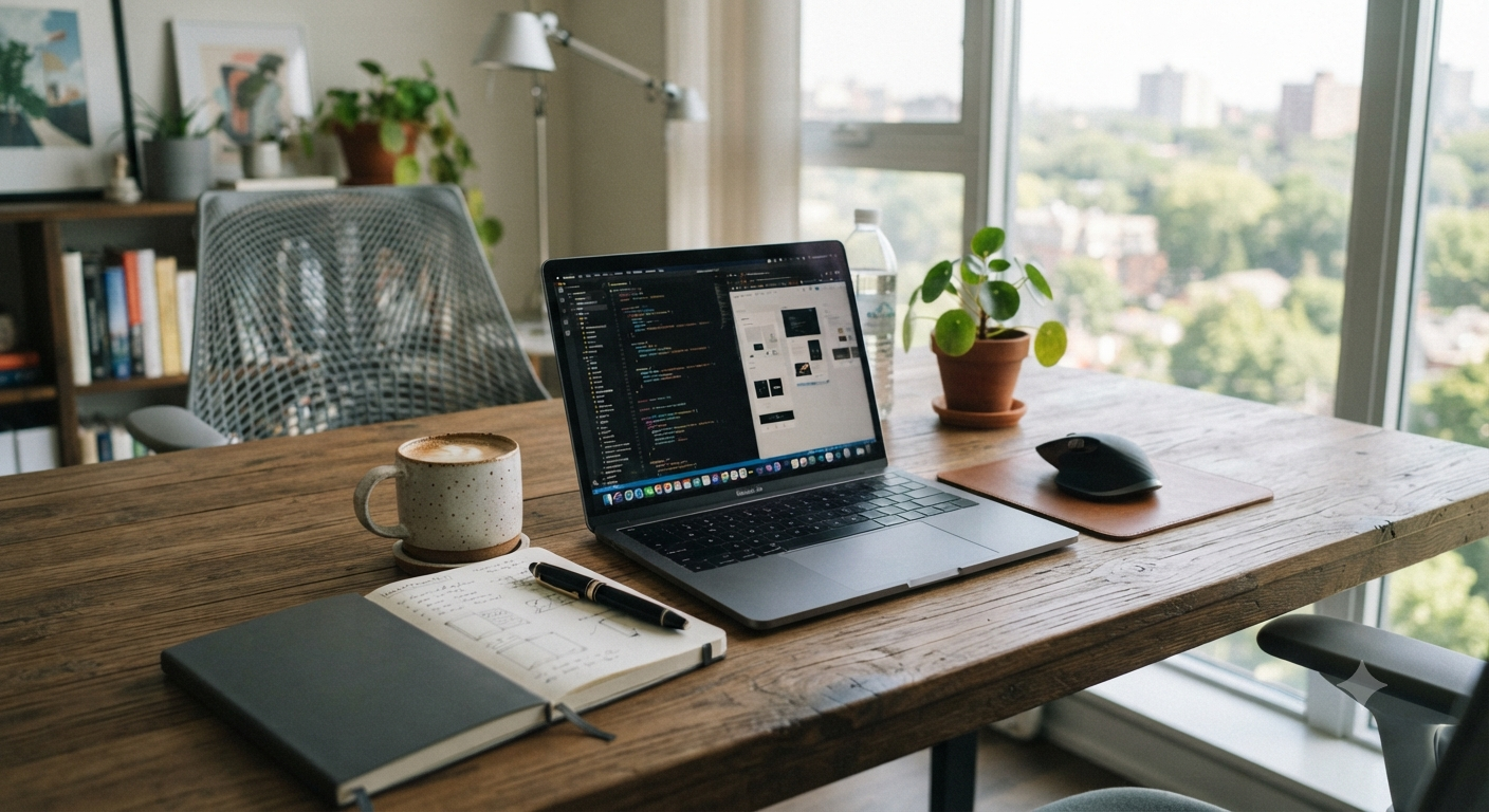 Person using artificial intelligence tools to improve daily productivity